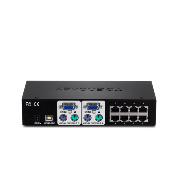 Switch KVM TRENDnet de 8 puertos RJ45 (Cat5) | TK-CAT508 2 Switch KVM TRENDnet de 8 puertos RJ45 (Cat5) | TK-CAT508 – vista 3