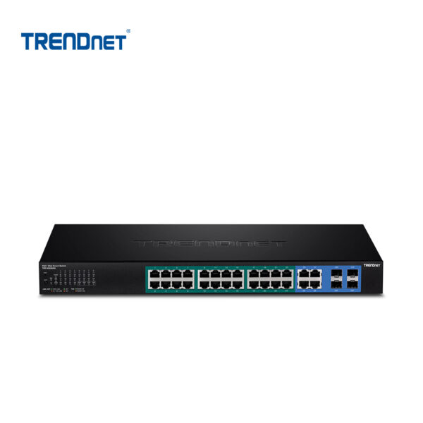 Switch administrable TRENDnet de 24 puertos PoE+, 4 Gigabit y 4 SFP | TPE-5028WS Switch administrable TRENDnet TPE-5028WS