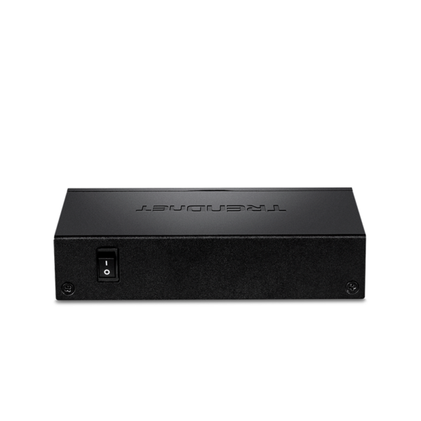 Switch de red TRENDnet de 5 puertos Gigabit PoE+ | TPE-TG52 1 Switch de red TRENDnet de 5 puertos Gigabit PoE+ | TPE-TG52 – vista 2