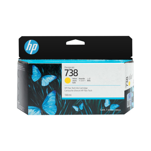 Cartucho de tinta HP 738 Amarillo original 498N7A 130 ml Cartucho de tinta HP 738 498N7A - Cartucho de tinta HP 738 Amarillo original 498N7A 130 ml