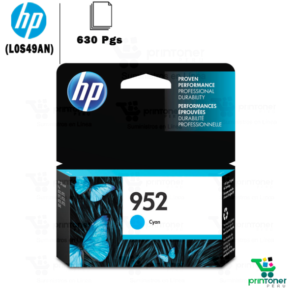 Cartucho de tinta HP 952 Cian original L0S49AN Cartucho de tinta HP 952 - Cartucho de tinta HP 952 Cian original L0S49AN
