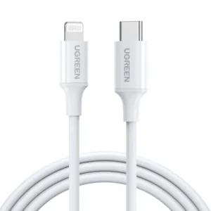 Cable UGREEN USB-C a Lightning 1 m carga rápida PD 3 A blanco US171 1 Cable UGREEN USB-C a Lightning 1 m carga rápida PD 3 A blanco US171