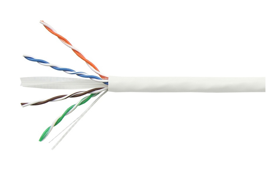 Cable UTP Cat6 CommScope 1427070-2 24 AWG LSZH blanco, bobina de 305 m