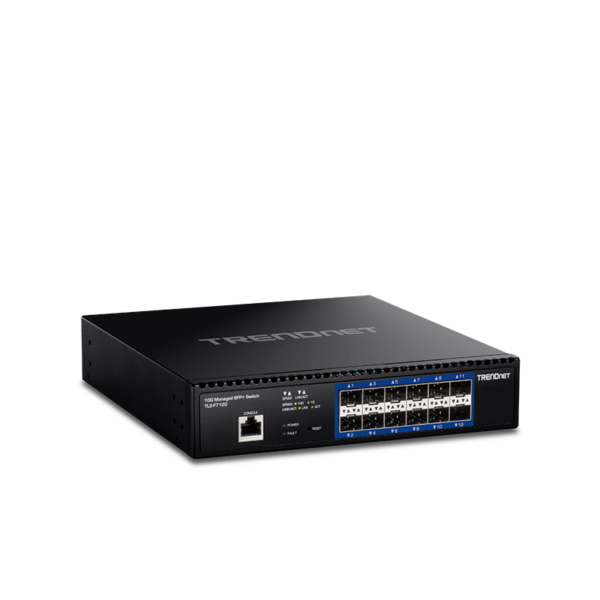 Switch capa 2 TRENDnet de 12 puertos SFP+ 10G | TL2-F7120 1 Switch capa 2 TRENDnet de 12 puertos SFP+ 10G | TL2-F7120 – vista 2
