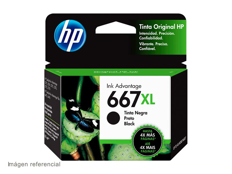 Cartucho de tinta HP 667XL Negro original 3YM81AL