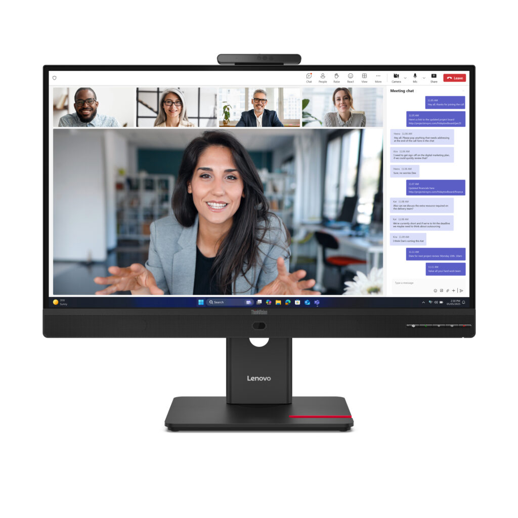 Monitor Lenovo ThinkVision T24-4v 23.8" Full HD 120 Hz con webcam 5 MP 64B6MAR1LA