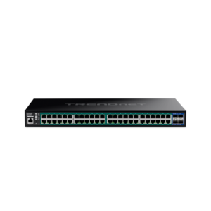 Switch administrable TRENDnet de 48 puertos Gigabit PoE+ y 4 SFP+ 10G | TPE-3524S