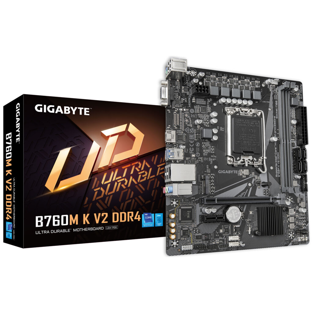 Placa madre GIGABYTE B760M K V2 DDR4 Intel B760 Express LGA 1700 micro ATX B760M-K-V2-DDR4