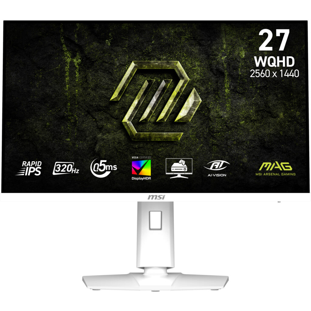 Monitor MSI MAG 274QRFW X32 68,6 cm (27") 2560 x 1440 píxeles Wide Quad HD LCD Blanco MAG-274QRFW-X32