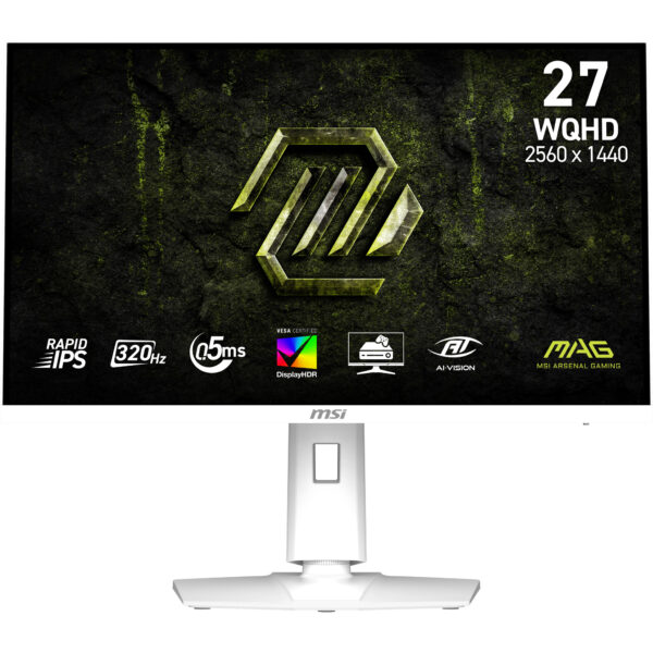 Monitor MSI MAG 274QRFW - Monitor MSI MAG 274QRFW X32 68,6 cm (27") 2560 x 1440 píxeles Wide Quad HD LCD Blanco MAG-274QRFW-X32
