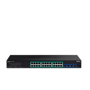 Switch administrable TRENDnet de 24 puertos PoE+, 4 Gigabit y 4 SFP | TPE-5028WS 5 Switch administrable TRENDnet de 24 puertos PoE+, 4 Gigabit y 4 SFP | TPE-5028WS – vista 3