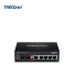 Switch industrial TRENDnet de 5 puertos Gigabit PoE+ y 2 SFP | TI-PG62 – vista 2