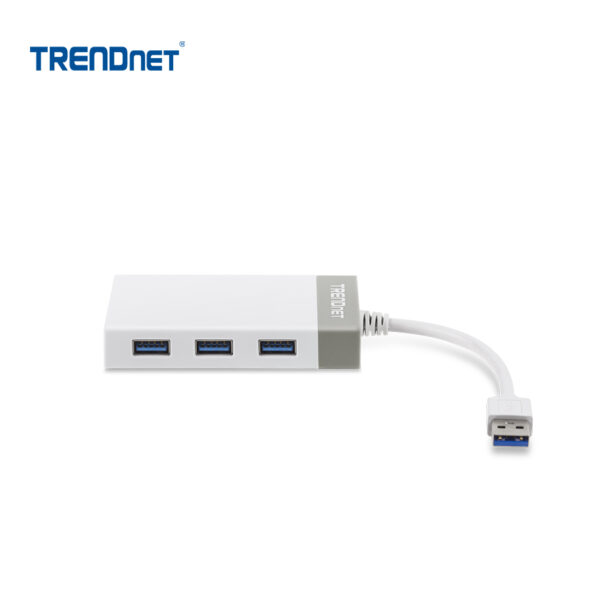 Adaptador TRENDnet USB-A a RJ45 Gigabit con hub de 3 puertos USB-A | TU3-ETGH3 – vista 4