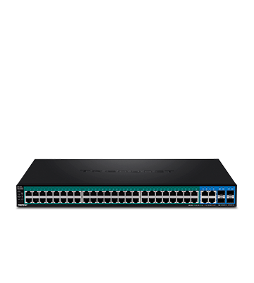 Switch administrable TRENDnet de 48 puertos Gigabit y 4 SFP | TEG-524WS – vista 4