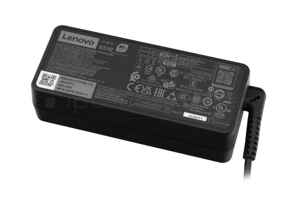 Cargador Lenovo 65 W original punta redonda 4.0 x 1.7 mm 20 V 3.25 A PA-1650-74 (GX21J75538 / 5A11H02891)