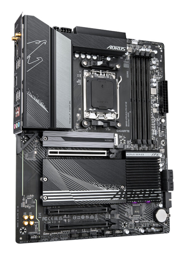 Placa madre GIGABYTE B650 AORUS ELITE AX V2 AMD Ryzen serie 9000, VRM de 12+2+2 fases, hasta 8000 MHz DDR5 (OC), 1xPCIe 5.0 B650-A-ELITE-AX-V2 1 5b2907e1d5a8ef153f30da85c418476a23215717