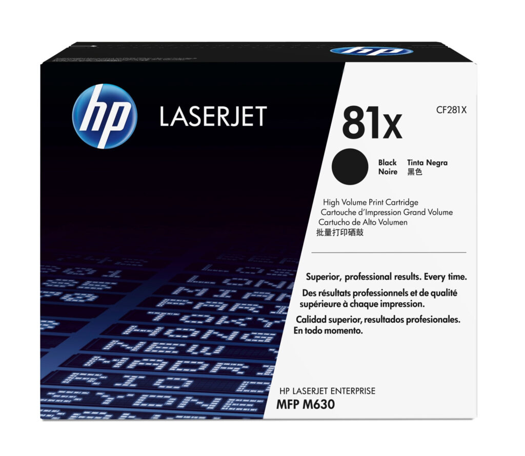 Tóner HP 81X Negro original CF281X para LaserJet MFP M630, 25.000 páginas