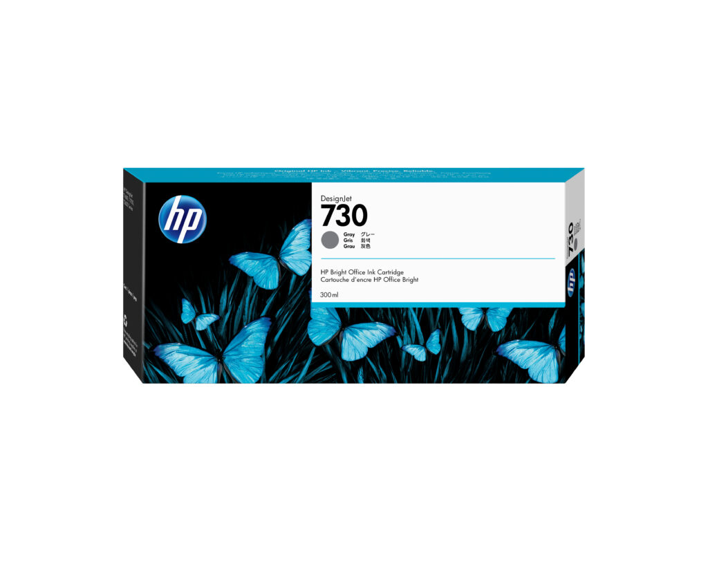 Cartucho de tinta HP 730 Gris original P2V72A 300 ml