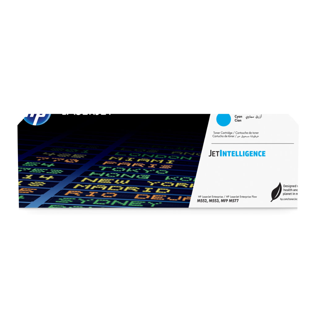 Tóner HP 508A Cian original CF361A para LaserJet MFP M553, 5.000 páginas