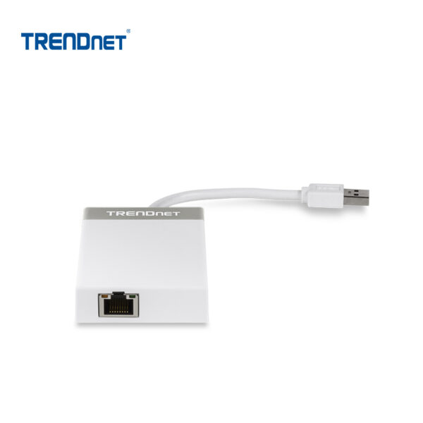 Adaptador TRENDnet USB-A a RJ45 Gigabit con hub de 3 puertos USB-A | TU3-ETGH3 – vista 2