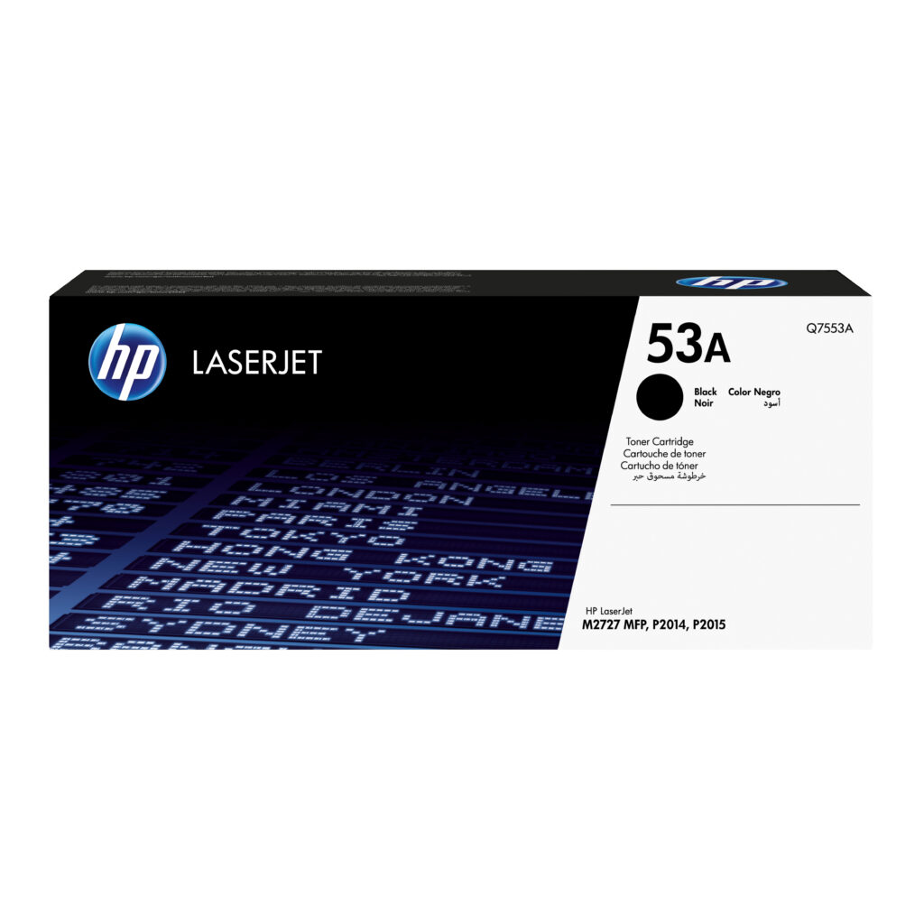 Tóner HP 53A Negro original Q7553A para LaserJet P2015/M2727