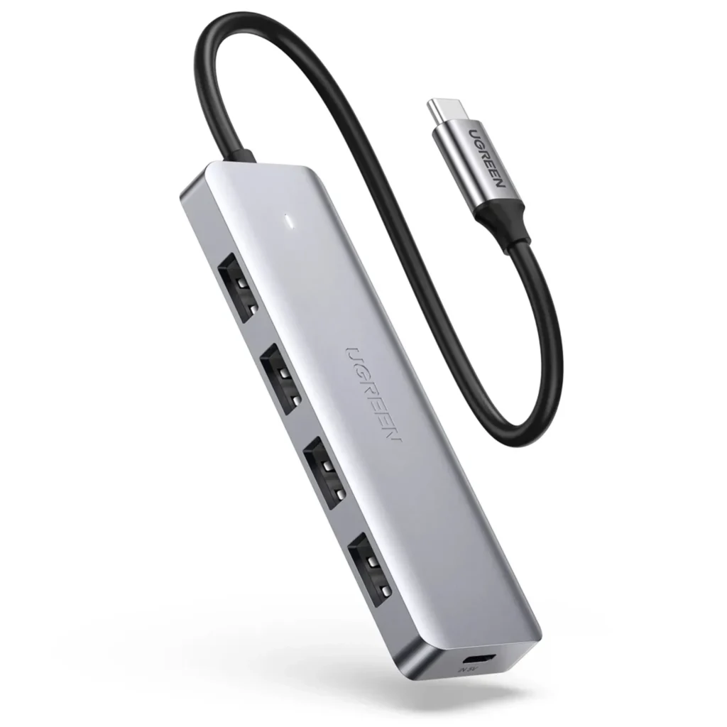 Hub UGREEN USB 3.0 4 en 1 multipuerto gris CM219