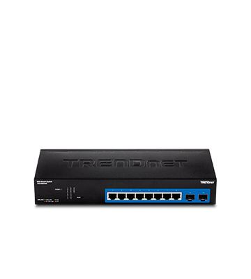 Switch administrable TRENDnet de 8 puertos Gigabit PoE+ y 2 SFP | TPE-082WS 3 Switch administrable TRENDnet de 8 puertos Gigabit PoE+ y 2 SFP | TPE-082WS – vista 4