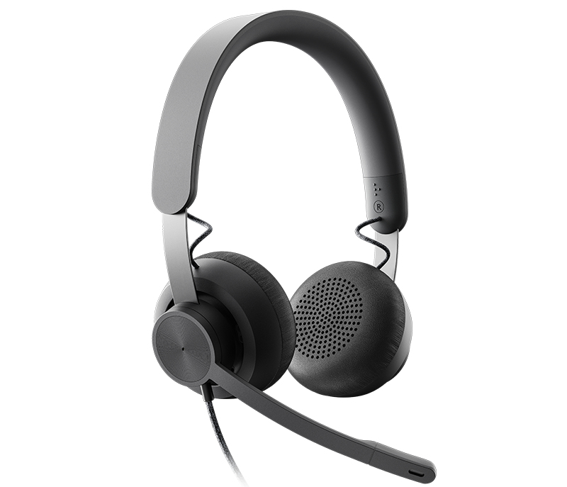 Audífono con micrófono Logitech B2B Zone Wired USB/USB-C Teams Black 981-000871