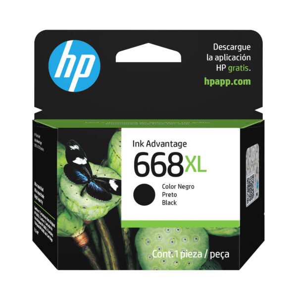 Cartucho de tinta HP 668XL 7FP39VL - Cartucho de tinta HP 668XL Negro original 7FP39VL