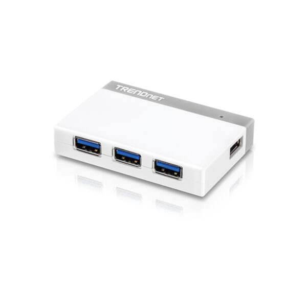 Hub TRENDnet USB-A 3.0 de 4 puertos con puerto de energía | TU3-H4 1 Hub TRENDnet USB-A 3.0 de 4 puertos con puerto de energía | TU3-H4 – vista 2