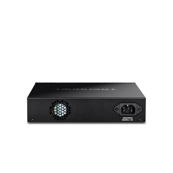 Switch capa 2 TRENDnet de 12 puertos SFP+ 10G | TL2-F7120 2 Switch capa 2 TRENDnet de 12 puertos SFP+ 10G | TL2-F7120 – vista 3