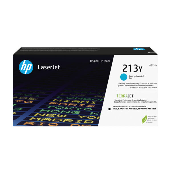 Tóner HP 213Y Cian original W2131Y para LaserJet 5800, 12.000 páginas Tóner HP 213Y - Tóner HP 213Y Cian original W2131Y para LaserJet 5800, 12.000 páginas