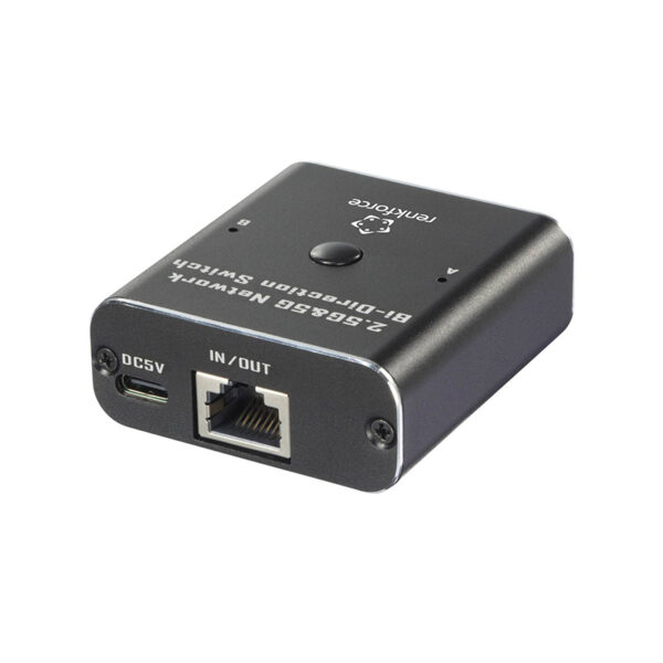 Switch Bidireccional de red Renkforce RF-EW-700 de 2 puertos 2.5G & 5G, Alimentacion USB vista 2
