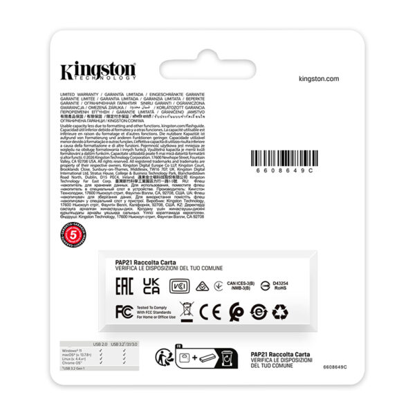 MEMORIA USB KINGSTON DATATRAVELER EXODIA G2 512GB USB 3.2 GEN 1 - VIOLETA, DTXG2/512GB 1 ACKTDTXG2512GB 4 1787775190
