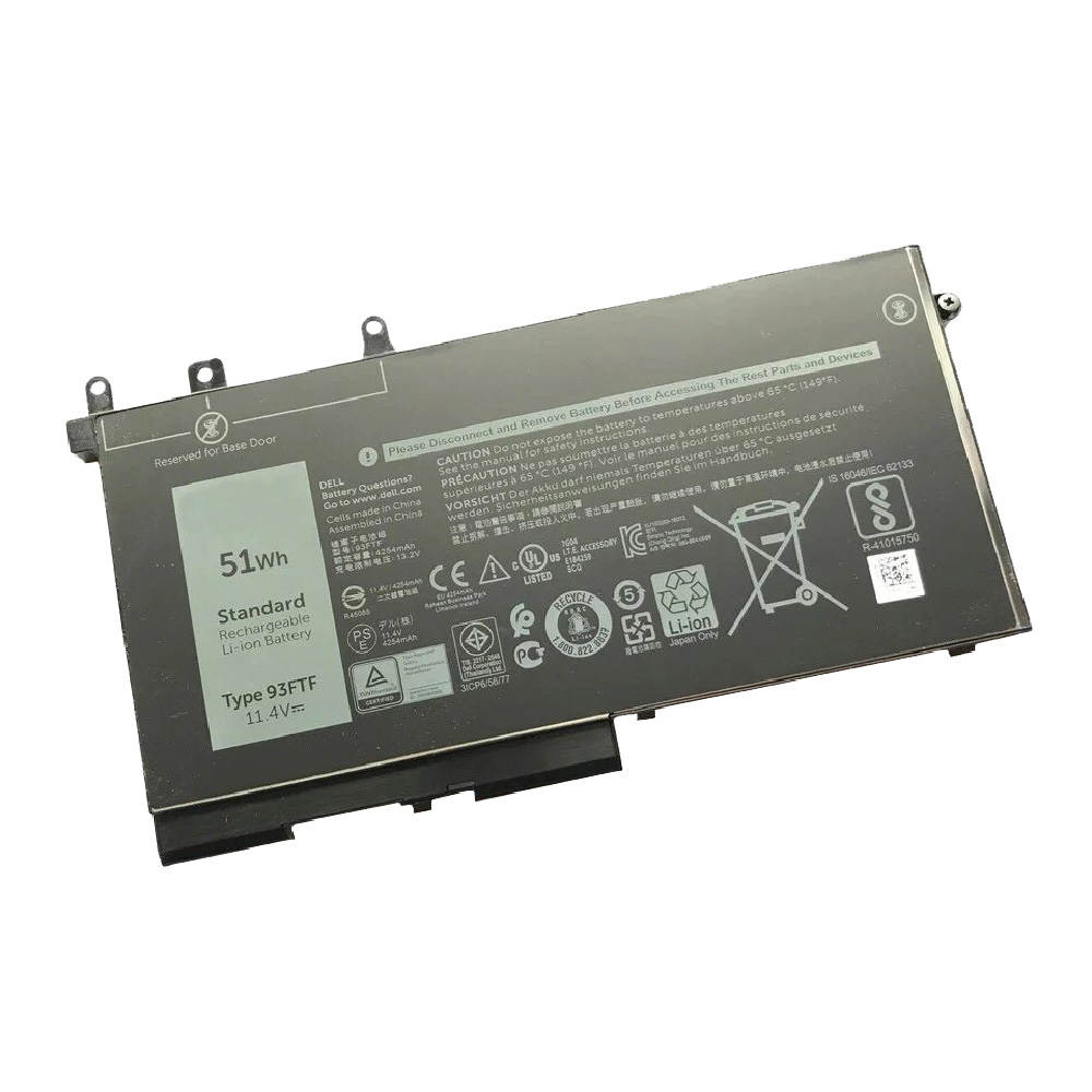 Batería para laptop Dell 93FTF / 83XPC / D4CMT 11.4 V 51 Wh 3 celdas – 5280, 5480, 5580, 5290