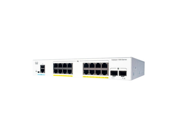 Switch Cisco Catalyst 1000 C1000-16P-E-2G-L 16 puertos Gigabit PoE+, 2 SFP 1G, 120 W 1 Switch Cisco Catalyst 1000 C1000-16P-E-2G-L 16 puertos Gigabit PoE+, 2 SFP 1G, 120 W vista 2