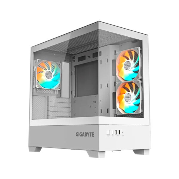 Case GIGABYTE GB-C201P PANORAMIC, Mid Tower, Compatible con mini-ITX, m-ATX, Color blanco, GB-C201PI Case Gigabyte GB-C201P - Case GIGABYTE GB-C201P PANORAMIC, Mid Tower, Compatible con mini-ITX, m-ATX, Color blanco, GB-C201PI