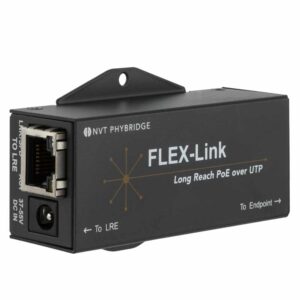 Adaptador NVT Phybridge FLEX-Link NV-FLXLK, PoE 50 W sobre UTP hasta 610 m