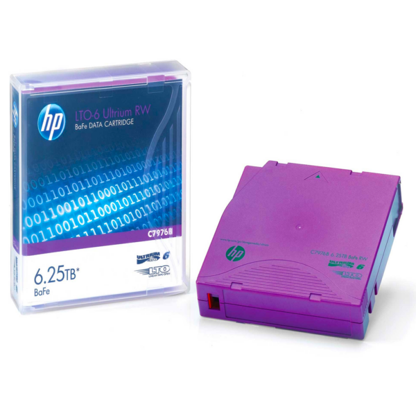 Cinta de datos HPE HP LTO-6 - Cinta de datos HPE LTO-6 Ultrium 2.5 TB / 6.25 TB C7976A