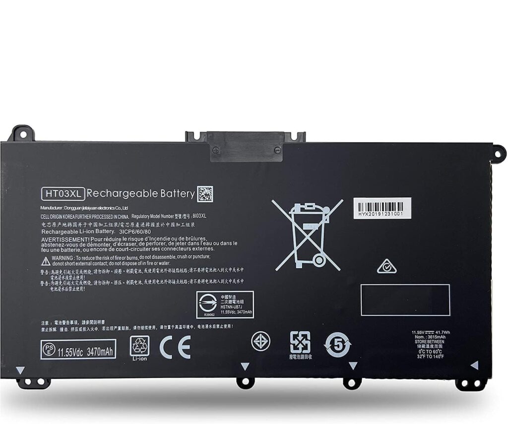 Batería para laptop HP HT03XL 11.55 V 41.9 Wh 3 celdas – 14-CE, 14-CF, 15-CS, 15-DA
