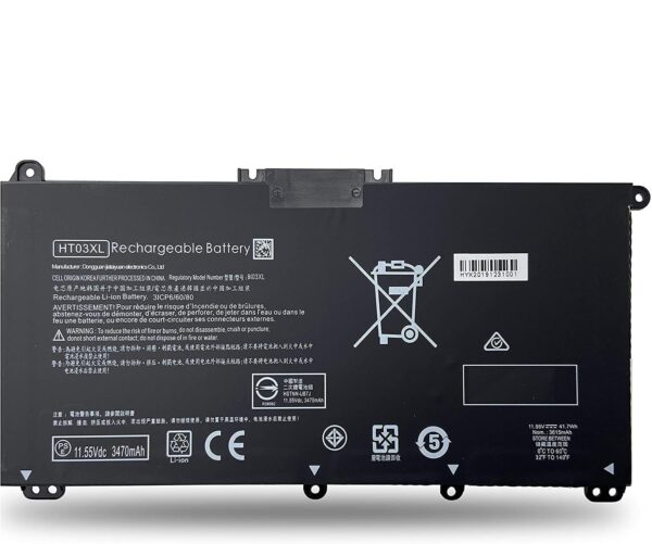 Batería para laptop HP HT03XL 11.55 V 41.9 Wh 3 celdas – 14-CE, 14-CF, 15-CS, 15-DA Batería para laptop HP HT03XL - Batería para laptop HP HT03XL 11.55 V 41.9 Wh 3 celdas – 14-CE, 14-CF, 15-CS, 15-DA