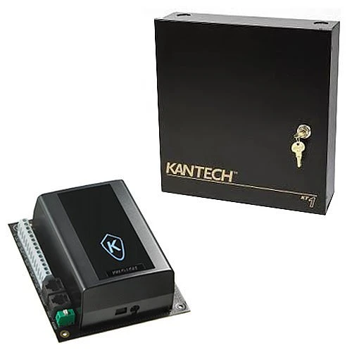 Controlador IP de 1 puerta Kantech KT-1-M-LA con gabinete metálico, Ethernet y PoE