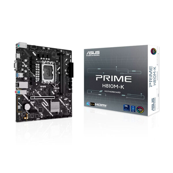 Placa madre ASUS Prime H810M-K - Placa madre ASUS PRIME H810M-K, chipset Intel H810, socket LGA1851, DDR5, Micro-ATX