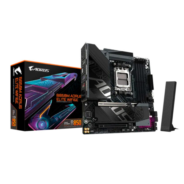 Motherboard GIGABYTE B850M AORUS ELITE WIFI6E (Rev 1.x) Chipset AMD B850, Socket AM5, MATX, B850M A ELT WF6E Placa madre Gigabyte B850M - Motherboard GIGABYTE B850M AORUS ELITE WIFI6E (Rev 1.x) Chipset AMD B850, Socket AM5, MATX, B850M A ELT WF6E