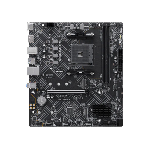 Placa madre MSI PRO B550M-B, chipset AMD B550, socket AM4, DDR4, Micro-ATX vista 2
