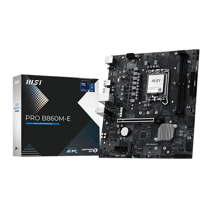 Placa madre MSI PRO B860M-E, chipset Intel B860, socket LGA1851, DDR5, Micro-ATX