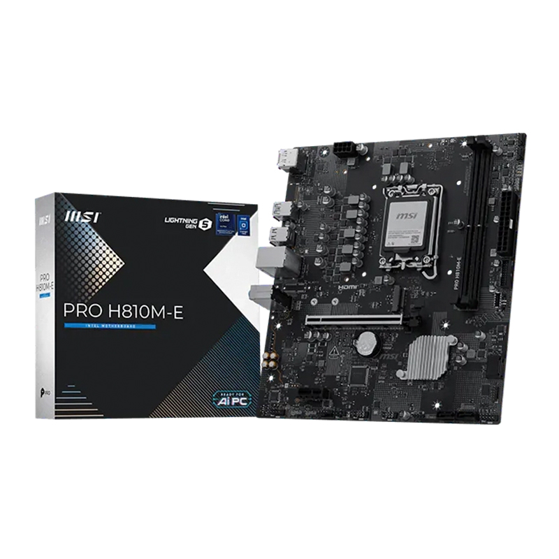 Placa madre MSI PRO H810M-E, chipset Intel H810, socket LGA1851, DDR5, Micro-ATX