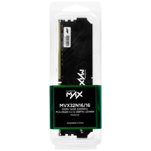 Memoria UDIMM MACROVIP Max, MVX32N16/16, 16GB DDR4-3200MHz PC4-25600, CL16, 288-Pin 5 Memoria UDIMM MACROVIP Max, MVX32N16/16, 16GB DDR4-3200MHz PC4-25600, CL16, 288-Pin vista 3