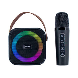 Parlante karaoke inalámbrico TEROS TE-6013N, BT 5.4, 10W, 1800mAh, USB, Luces RGB TE6013N 3 Parlante karaoke Teros TE-6013N - Parlante karaoke inalámbrico TEROS TE-6013N, BT 5.4, 10W, 1800mAh, USB, Luces RGB TE6013N