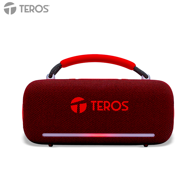 Parlante Inalámbrico Teros Vibe VB-6049R, 60W, BT 5.3, 4000 MAH, USB, Luces LED, Rojo TEVP6049R